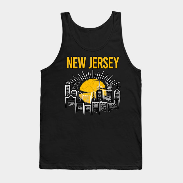 Yellow Moon New Jersey Tank Top by flaskoverhand